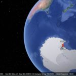 ニュージーランドと南極大陸の地図（Google Earth）